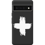 Черный чехол BoxFace Google Pixel 6 Pro Білий хрест ЗСУ