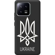 Черный чехол BoxFace Xiaomi 13 Тризуб монограмма ukraine