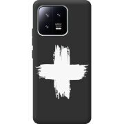 Черный чехол BoxFace Xiaomi 13 Білий хрест ЗСУ
