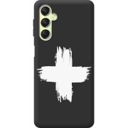 Черный чехол BoxFace Samsung Galaxy A24 (A245) Білий хрест ЗСУ