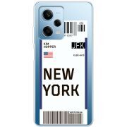 Прозрачный чехол BoxFace Xiaomi Redmi Note 12 Pro 5G Ticket New York