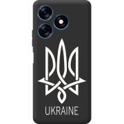 Черный чехол BoxFace Tecno Spark 10 Тризуб монограмма ukraine