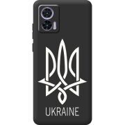Черный чехол BoxFace Motorola Edge 30 Neo Тризуб монограмма ukraine