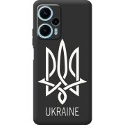 Черный чехол BoxFace Poco F5 Тризуб монограмма ukraine