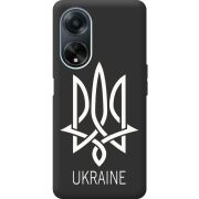 Черный чехол BoxFace OPPO A98 5G Тризуб монограмма ukraine