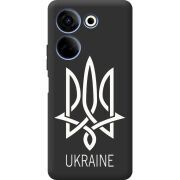Черный чехол BoxFace Tecno Camon 20 Pro 4G Тризуб монограмма ukraine