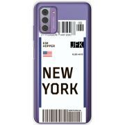 Прозрачный чехол BoxFace Nokia G42 Ticket New York