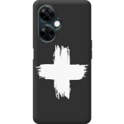 Черный чехол BoxFace OnePlus Nord CE 3 Lite Білий хрест ЗСУ