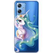Чехол со стразами Motorola G54 Power Unicorn Queen