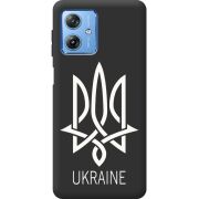 Черный чехол BoxFace Motorola G54 Power Тризуб монограмма ukraine