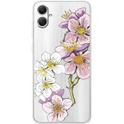 Прозрачный чехол BoxFace Samsung Galaxy A05 (A055) Cherry Blossom