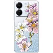 Прозрачный чехол BoxFace Xiaomi Redmi 13C Cherry Blossom