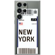 Прозрачный чехол BoxFace Samsung Galaxy S24 Ultra Ticket New York