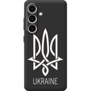 Черный чехол BoxFace Samsung Galaxy S24 Тризуб монограмма ukraine