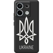 Черный чехол BoxFace Xiaomi Redmi Note 13 5G Тризуб монограмма ukraine
