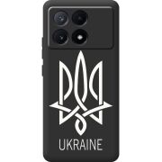 Черный чехол BoxFace Poco X6 Pro 5G Тризуб монограмма ukraine