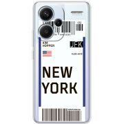 Прозрачный чехол BoxFace Xiaomi Redmi Note 13 Pro Plus 5G Ticket New York