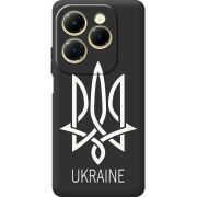 Черный чехол BoxFace Infinix Hot 40 Тризуб монограмма ukraine