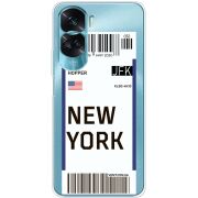 Прозрачный чехол BoxFace Huawei Honor 90 Lite Ticket New York
