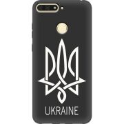 Черный чехол Uprint Huawei Y6 Prime 2018 / Honor 7A Pro Тризуб монограмма ukraine