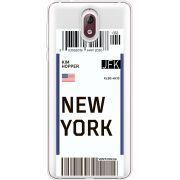 Прозрачный чехол Uprint Nokia 3.1 Ticket New York