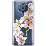 Прозрачный чехол Uprint Nokia 9 Cherry Blossom