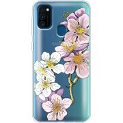 Прозрачный чехол BoxFace Samsung M215 Galaxy M21 Cherry Blossom