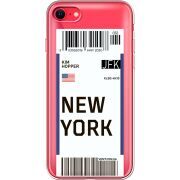 Прозрачный чехол BoxFace Apple iPhone SE (2020) Ticket New York
