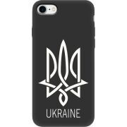 Черный чехол BoxFace Apple iPhone SE (2020) Тризуб монограмма ukraine