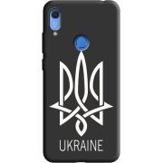 Черный чехол BoxFace Huawei Y6s Тризуб монограмма ukraine
