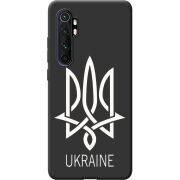 Черный чехол BoxFace Xiaomi Mi Note 10 Lite Тризуб монограмма ukraine
