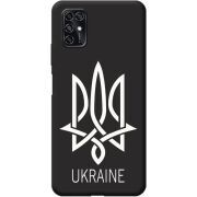 Черный чехол BoxFace ZTE Blade V2020 Smart Тризуб монограмма ukraine