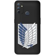 Черный чехол BoxFace OnePlus Nord N100 Атака Титанов Крылья Свободы