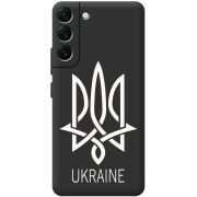Черный чехол BoxFace Samsung Galaxy S22 Plus (S906) Тризуб монограмма ukraine