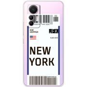 Прозрачный чехол BoxFace Xiaomi 12 Lite Ticket New York