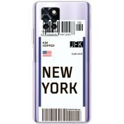 Прозрачный чехол BoxFace Infinix Note 10 Pro Ticket New York