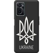 Черный чехол BoxFace OPPO A76 Тризуб монограмма ukraine