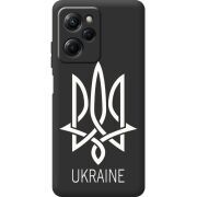 Черный чехол BoxFace Poco X5 Pro 5G Тризуб монограмма ukraine
