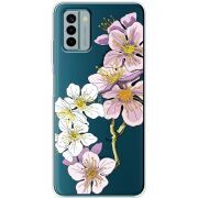 Прозрачный чехол BoxFace Nokia G22 Cherry Blossom