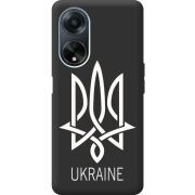 Черный чехол BoxFace OPPO A98 5G Тризуб монограмма ukraine