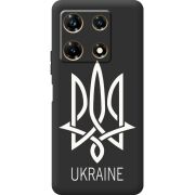 Черный чехол BoxFace Infinix Note 30 Pro 4G Тризуб монограмма ukraine