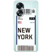 Прозрачный чехол BoxFace OPPO A58 4G Ticket New York