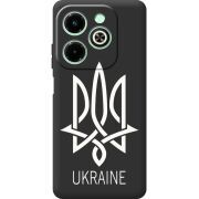 Черный чехол BoxFace Infinix Hot 40i Тризуб монограмма ukraine