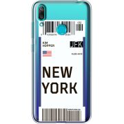 Прозрачный чехол Uprint Huawei Y7 2019 Ticket New York